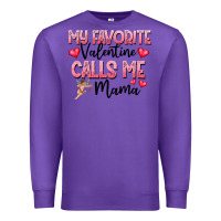 Purple love message with cupid and hearts Premium Sweatshirt - CowhideDigitalArt