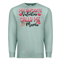 Seafoam love message with cupid and hearts Premium Sweatshirt - CowhideDigitalArt