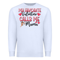 White love message with cupid and hearts Premium Sweatshirt - CowhideDigitalArt