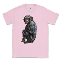 Bubblegum Pink Chimpanzee Illustrations Classic Tee - LillyAllenDesigns