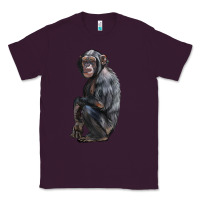 Plum Chimpanzee Illustrations Classic Tee - LillyAllenDesigns