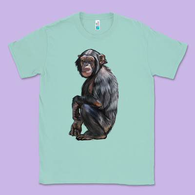 Chimpanzee Illustrations Classic Tee Designed By Lillyallendesigns