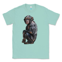 Seafoam Chimpanzee Illustrations Classic Tee - LillyAllenDesigns