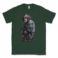 Sports Green Chimpanzee Illustrations Classic Tee - LillyAllenDesigns