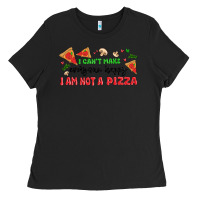 Black i cant make everyone happy i an not a pizza Ladies Tee - MaliasSmallBusiness