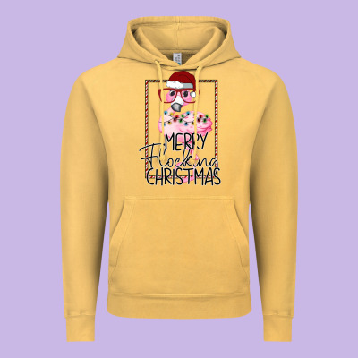 Merry Flock Christmas Flamingo Christmas Vintage Hoodie Designed By Bettercallsaul