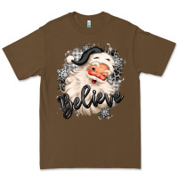 Cacao believe buffalo plaid white christmas santa claus Premium Tee - MaliasSmallBusiness