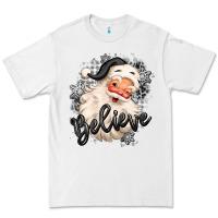 White believe buffalo plaid white christmas santa claus Premium Tee - MaliasSmallBusiness