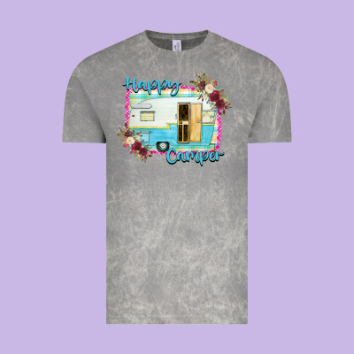 Happy Camper With Flowers Vintage Tee Designed By Bettercallsaul