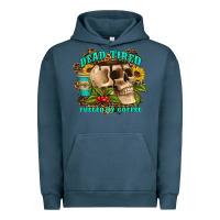 Pigment Midnight Navy dead tired fueled by coffee Urban Hoodie - Artiststas