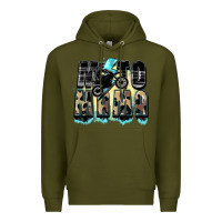 Army Green Moto mama Mother's Day Premium Hoodie - FaDigitalArtStudio