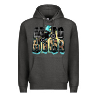 Charcoal Heather Moto mama Mother's Day Premium Hoodie - FaDigitalArtStudio