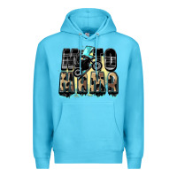Ocean Blue Moto mama Mother's Day Premium Hoodie - FaDigitalArtStudio