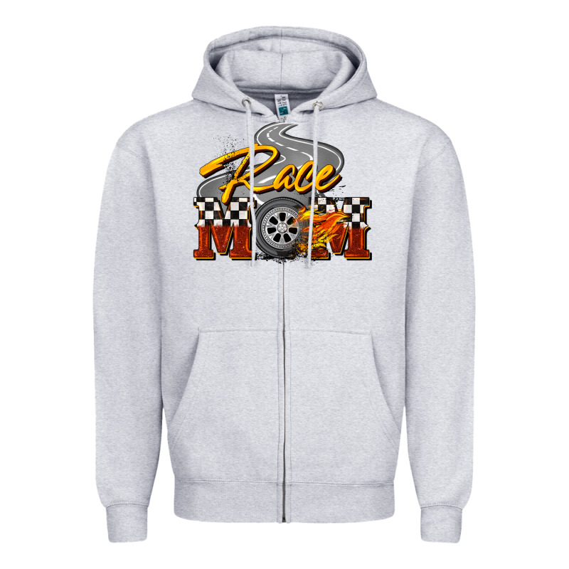 Race Mom Mother's Day Zipper Hoodie by FaDigitalArtStudio | Teevron