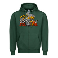 Sports Green Race mom Mother's Day Zipper Hoodie - FaDigitalArtStudio