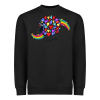 Black Rainbow sheep Heavyweight Sweatshirt - CowGirlArtShop