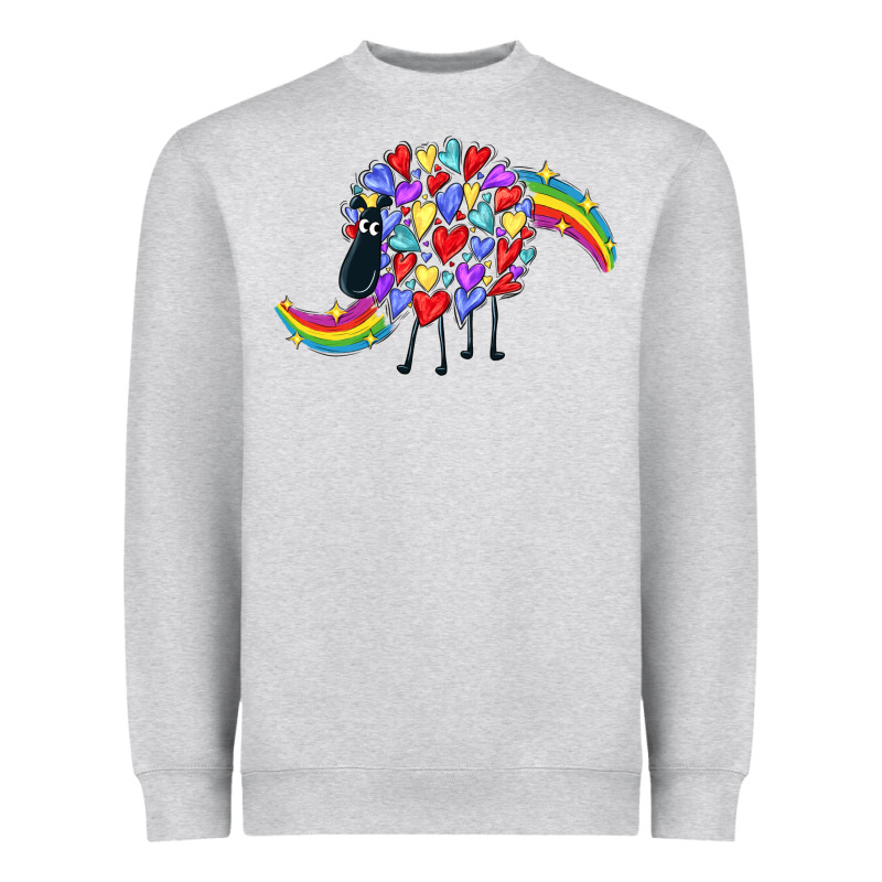 Rainbow Sheep Heavyweight Sweatshirt by CowGirlArtShop | Teevron