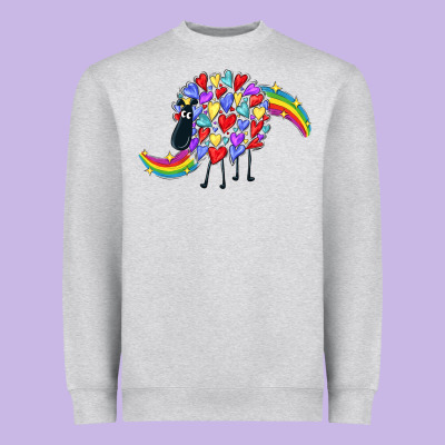 Rainbow Sheep Heavyweight Sweatshirt Designed By Cowgirlartshop