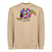 Mushroom Rainbow sheep Heavyweight Sweatshirt - CowGirlArtShop