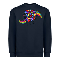 Navy Rainbow sheep Heavyweight Sweatshirt - CowGirlArtShop