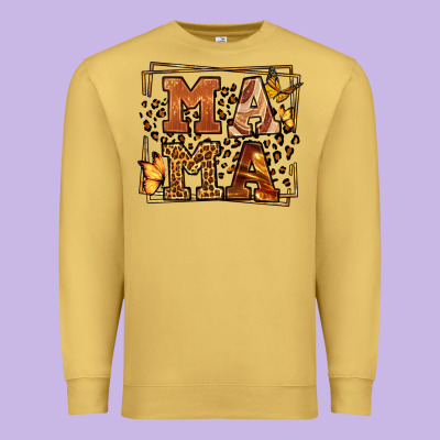 Melanin Leopard Frame Mama Mother's Day Premium Sweatshirt Designed By Lillyallendesigns