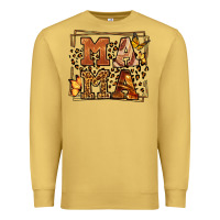 Antique Gold Melanin leopard frame mama Mother's Day Premium Sweatshirt - LillyAllenDesigns