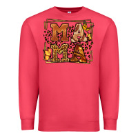 Cardinal Melanin leopard frame mama Mother's Day Premium Sweatshirt - LillyAllenDesigns