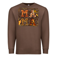 Chestnut Melanin leopard frame mama Mother's Day Premium Sweatshirt - LillyAllenDesigns