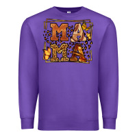 Purple Melanin leopard frame mama Mother's Day Premium Sweatshirt - LillyAllenDesigns