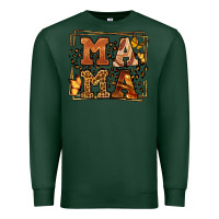 Sports Green Melanin leopard frame mama Mother's Day Premium Sweatshirt - LillyAllenDesigns