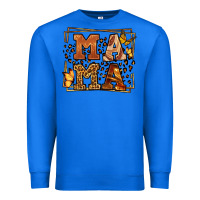 True Royal Melanin leopard frame mama Mother's Day Premium Sweatshirt - LillyAllenDesigns