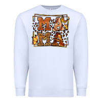 White Melanin leopard frame mama Mother's Day Premium Sweatshirt - LillyAllenDesigns