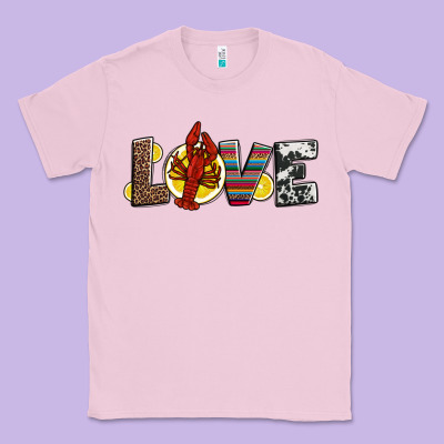 Love Crawfish Western Mardi Gras Classic Tee Designed By Jasminsmagicworld