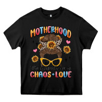 Black motherhood the perfect mix of chaos and love Heavy Core Tee - MaliasSmallBusiness