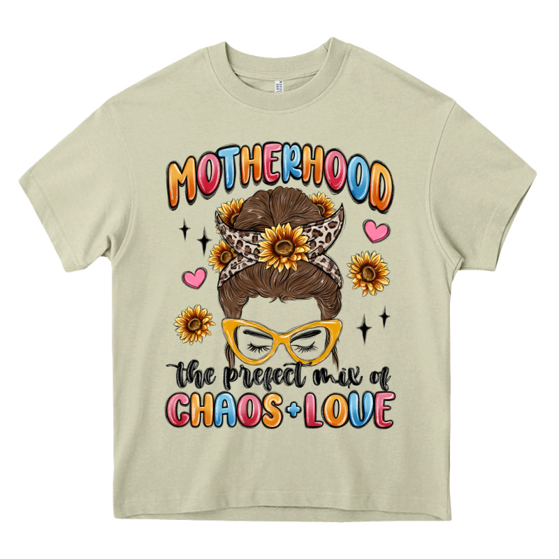 Motherhood The Perfect Mix Of Chaos And Love Heavy Core Tee by MaliasSmallBusiness | Teevron