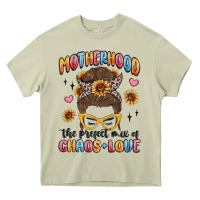 Mossy motherhood the perfect mix of chaos and love Heavy Core Tee - MaliasSmallBusiness