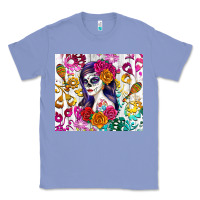 Colony Blue sugar skull girl Classic Tee - RanaPortraitStore