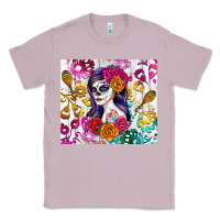 Lilac sugar skull girl Classic Tee - RanaPortraitStore