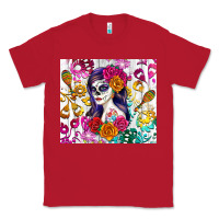 Red sugar skull girl Classic Tee - RanaPortraitStore