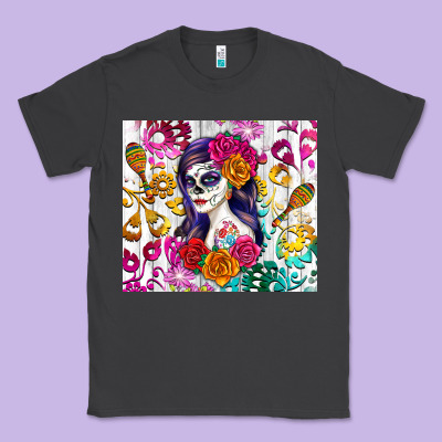 Sugar Skull Girl Classic Tee Designed By Ranaportraitstore