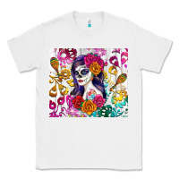 White sugar skull girl Classic Tee - RanaPortraitStore