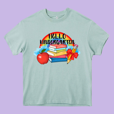 Back To School Hello Kindergarten 3200x2400 Heavy Core Tee Designed By Adodesignshop