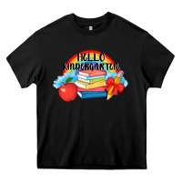Black back to school hello kindergarten 3200x2400 Heavy Core Tee - AdoDesignShop