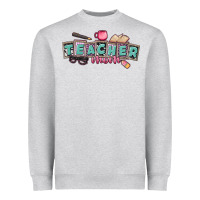 Heather Grey teacher mom Heavyweight Sweatshirt - CowGirlArtShop