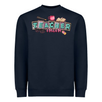 Navy teacher mom Heavyweight Sweatshirt - CowGirlArtShop