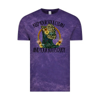 Cloud Purple Keep Your Soul Clean And Your Boots Dırty Cowgirl Boots Vintage Tee - Bettercallsaul