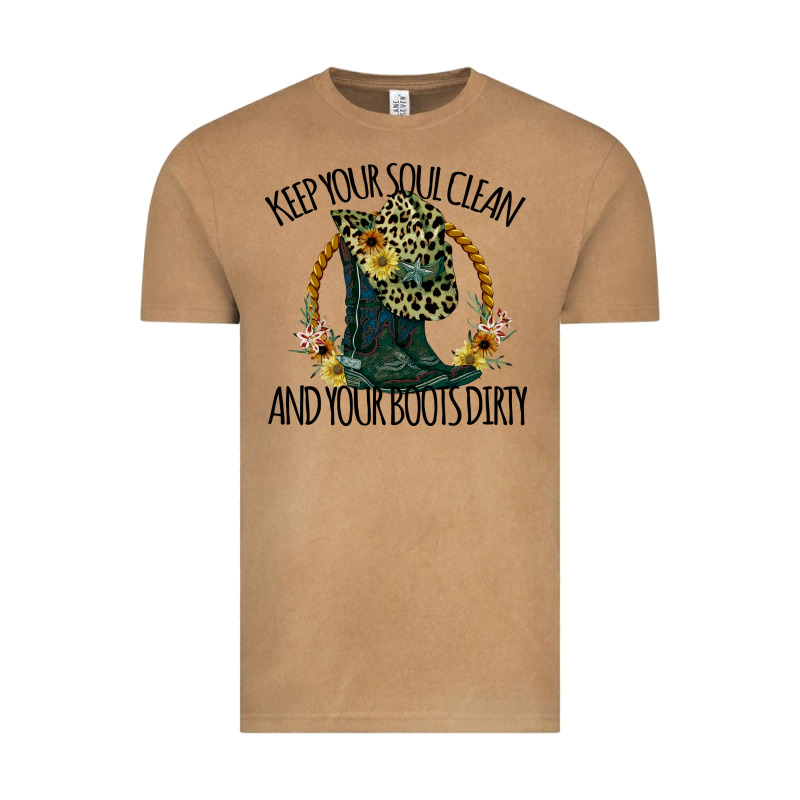Keep Your Soul Clean And Your Boots Dırty Cowgirl Boots Vintage Tee by Bettercallsaul | Teevron