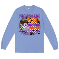 Colony Blue Nightmare before the coffee halloween Long Sleeve Tee - NancyCooperArtShop