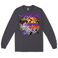 Smoke Nightmare before the coffee halloween Long Sleeve Tee - NancyCooperArtShop