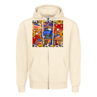 Sandshell Fourth Of July Truck Zipper Hoodie - FaDigitalArtStudio
